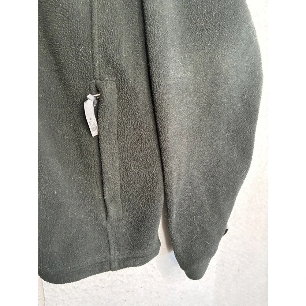 The North Face TKA 100 Fleece Jacket Mens Medium Green Full Zip Mock Neck A484
